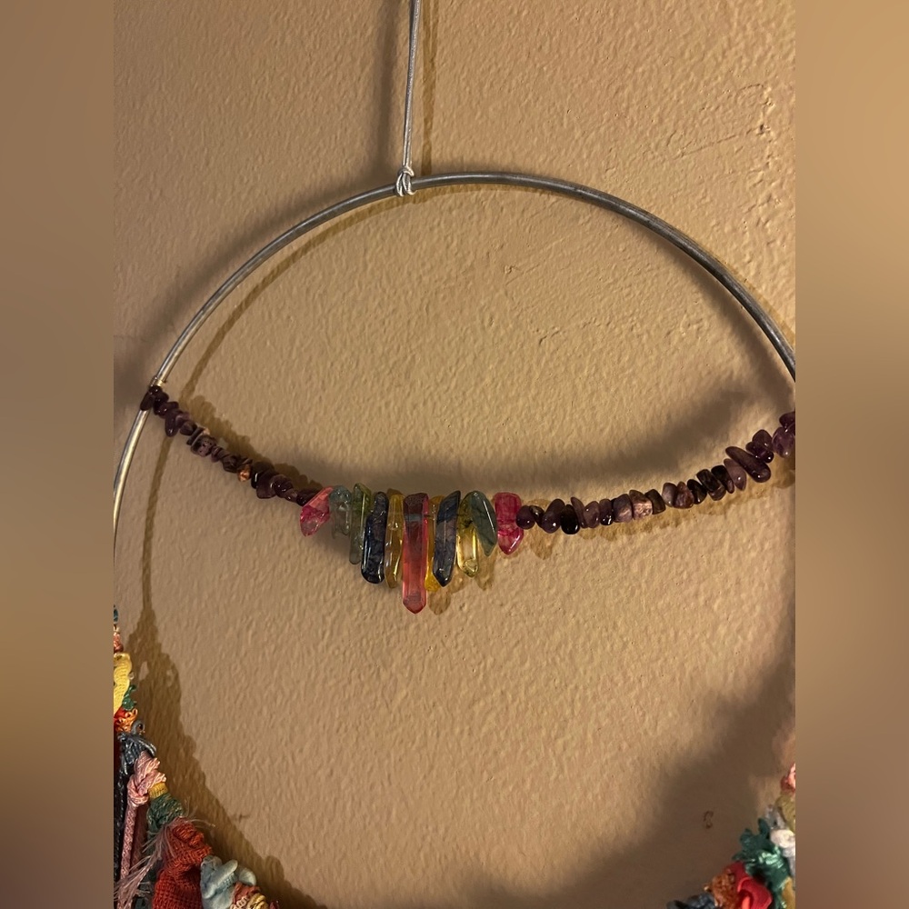 **HANDMADE** Bohemian Dreamcatcher with Colorful Tassels